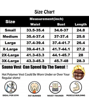 Shapewear Men's Workout Tank Top Slimming Polymer Weight Loss Sauna Vest- Black Hot Body Shapewear Corset with Zipper Waist T...