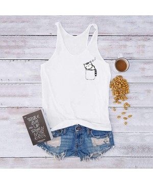 Camisoles & Tanks Camisole for Women Gibobby Cute Cat Print Tank Tops Summer Loose Tops Beach Party Vest Casual T-Shirt - Z1-...