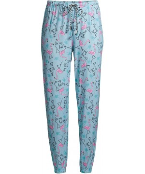 Bottoms Flamingo On My Last Leg Pastel Turquoise Easy Comfort Jogger Sleep Pants - C2196XO2ONY