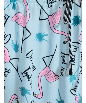 Bottoms Flamingo On My Last Leg Pastel Turquoise Easy Comfort Jogger Sleep Pants - C2196XO2ONY