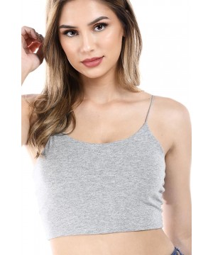 Camisoles & Tanks Women's Premium Cotton Tube and Tank Top- Made in USA - Tank Heather - CW18GE6SMIX