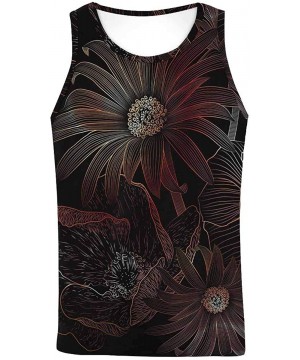 Undershirts Men's Muscle Gym Workout Training Sleeveless Tank Top Abstract Ancient Star Field - Multi7 - CB19DLORAIU