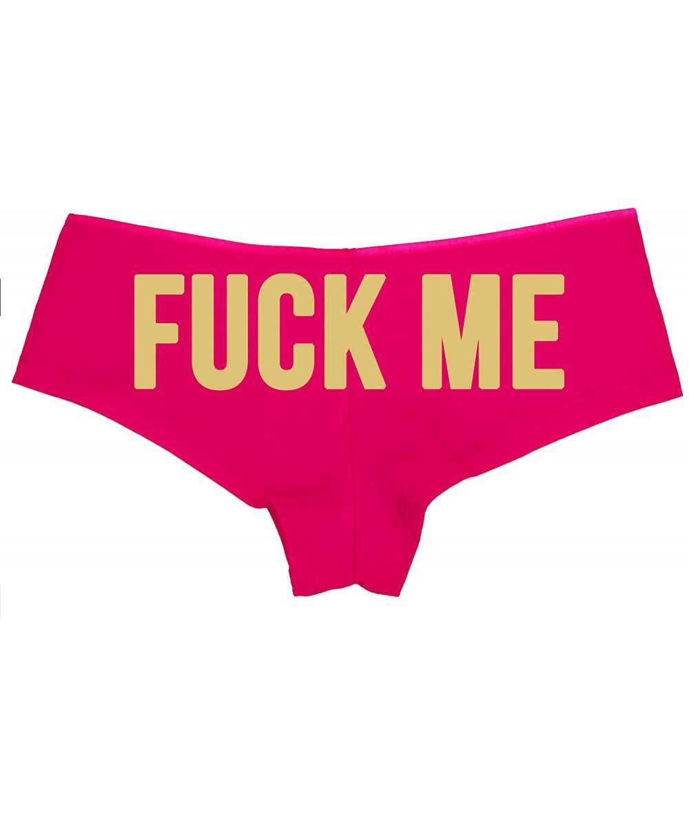 Panties Fuck Me Slut Underwear Pink Boyshort Panties hotwife hot Wife - Sand - CS18LTMDGOT