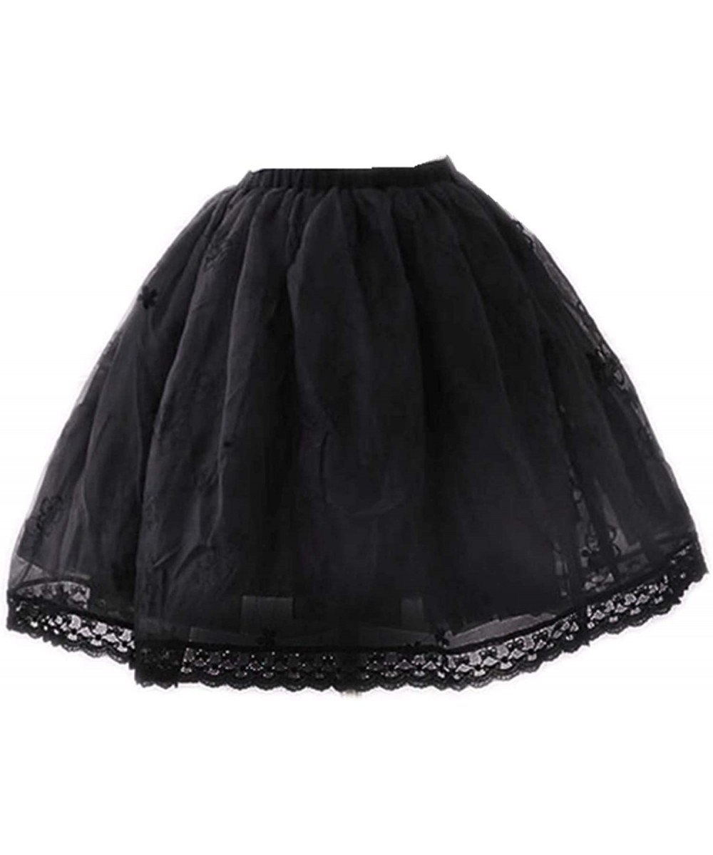 Slips Women Victorian Petticoat Wedding Bridal Underskirt Slip - Black 25 - CA18QCZ6TGD