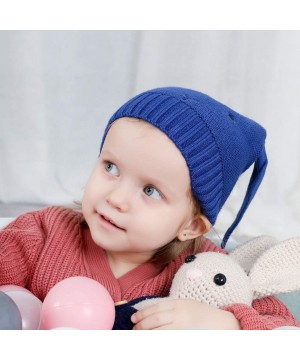 Baby Dolls & Chemises Unisex Children Knitted Hat Warm Winter Hemming Hat Ski Hat for 1-4 Age Kids - Navy - CV19320U906