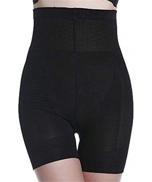 Shapewear Tummy Control Shorts High-Waist Panty Mid-Thigh Body Shaper Bodysuit - Black - CM18U257K8M