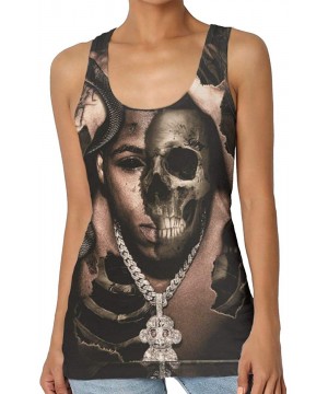 Camisoles & Tanks Youngboy Never Broke Again Women's Senior Round Neck Polyester Pattern Vest - CM196OD702C