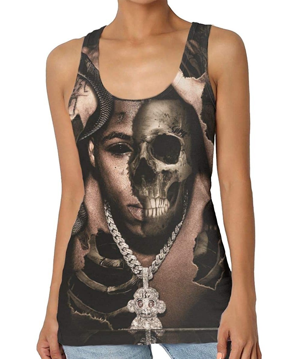 Camisoles & Tanks Youngboy Never Broke Again Women's Senior Round Neck Polyester Pattern Vest - CM196OD702C