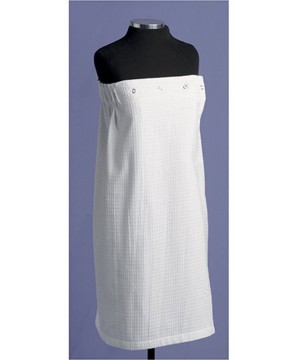 Robes Waffle Weave Shower Wrap - White - CD112C0A8D1