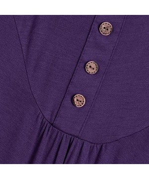 Bustiers & Corsets Women's Casual Workout Tank Top Button Decor Sleeveless Sport Tops - Purple - CS18R24XGE8