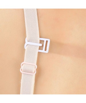 Accessories 4pcs/Set Non-slip Adjustable Bra Straps Holder Elastic with Buckle FHJD-01 - Transparent - C912NAAYGO9