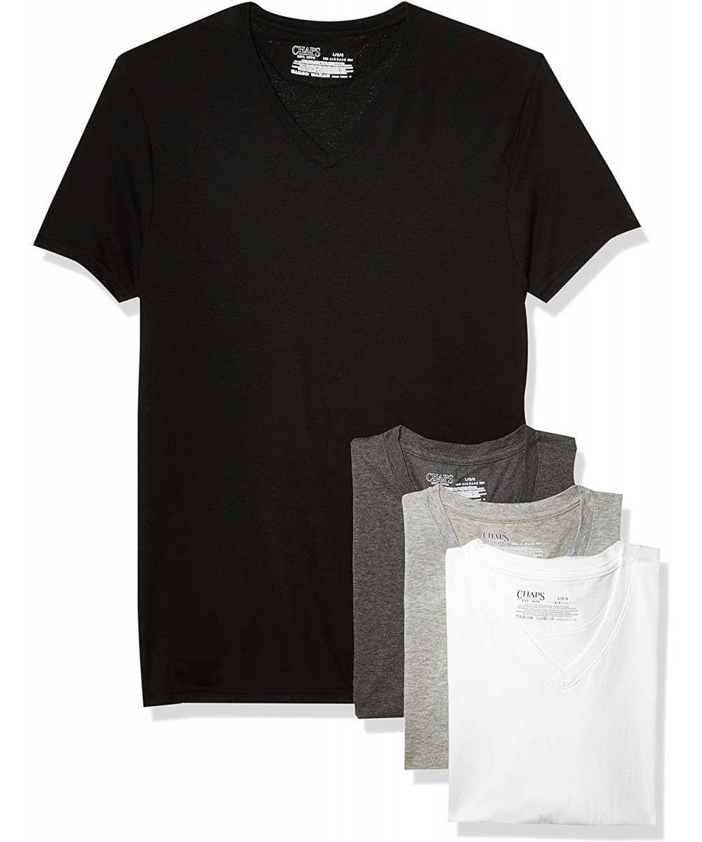 Undershirts Men's V-Neck - Polo Black/Charcoal Grey Heather/Andover Heather/White - CO18XL54CKK