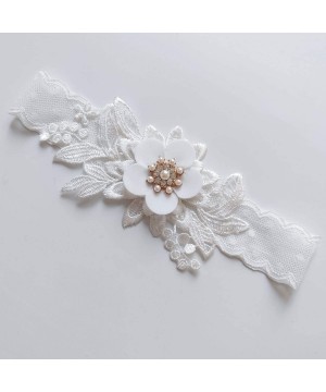 Garters & Garter Belts Bride Garter Legs Belt Flower Floral Garter Lace Leaf Garter for Wedding Bridal JW26 - Lace Flower - C...