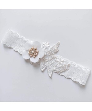 Garters & Garter Belts Bride Garter Legs Belt Flower Floral Garter Lace Leaf Garter for Wedding Bridal JW26 - Lace Flower - C...