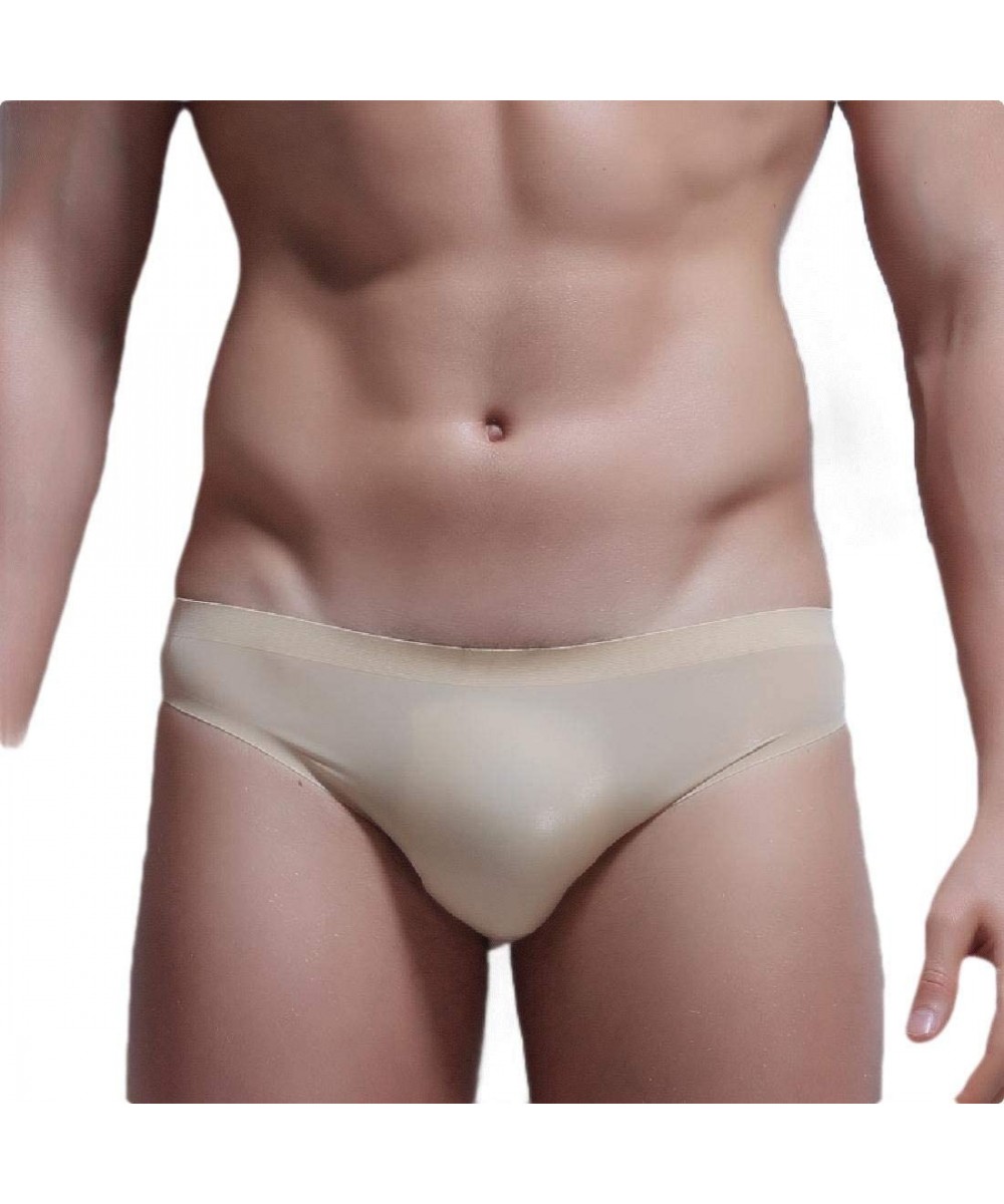 Briefs Men's Ice Silk Sexy Breathable Seamless Stretchy Underwear Brief - 5 - C319D7OUH4E