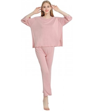 Sets Womens Pajamas Set Long Sleeve Sleepwear Breathable 2 Piece Soft Modal Loungewear Nightwear Shirt&Pants - Pjs A-korea Pi...