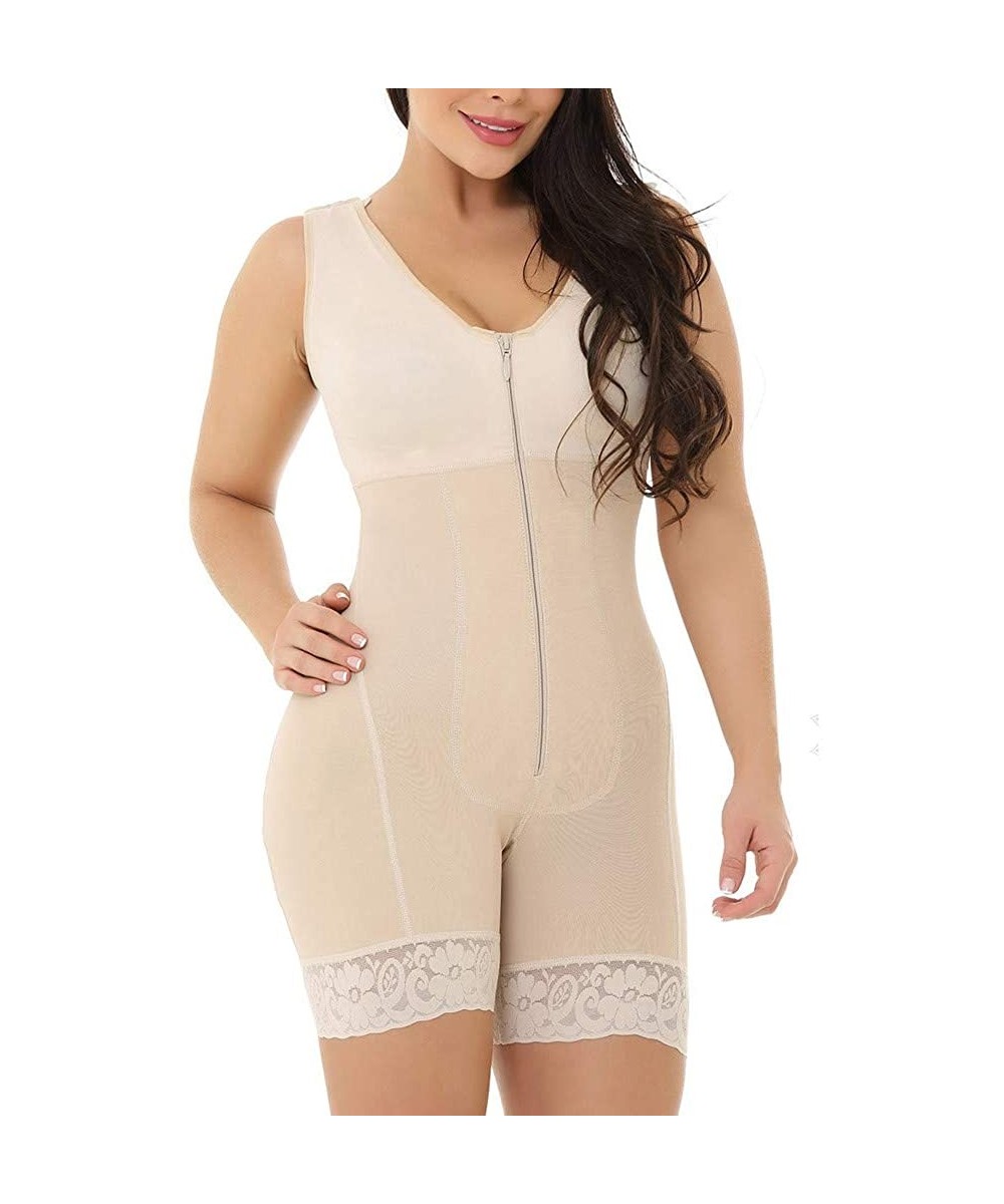 Shapewear Women Full Body Shaper Bodysuit Firm Control Shapewear Lifter Corset Trainer Thigh Slimmer - A Khaki - CH195NH20SD