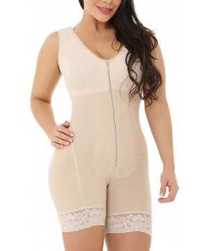 Shapewear Women Full Body Shaper Bodysuit Firm Control Shapewear Lifter Corset Trainer Thigh Slimmer - A Khaki - CH195NH20SD