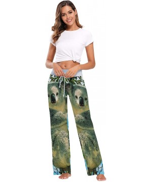 Bottoms Cute Koala Bear Climbing Tree Women's Pajama Pants Loose Drawstring Lounge Pants Sleepwear - CV19C4ZE7ET