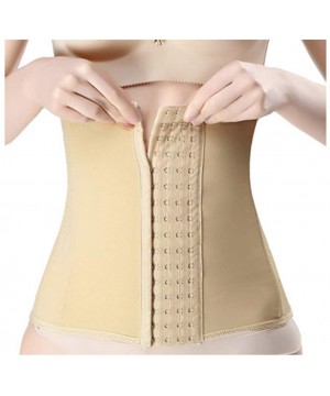 Bustiers & Corsets Women's Under Bust Latex Waist Training Trainer Corset Girdle-CorsetQ Yellow White - CP18IWQA3TQ