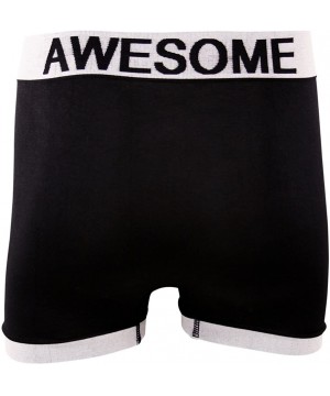 Boxer Briefs Men's Novelty Boxer Shorts Briefs Trunks Underwear Awesome Hands Fluroscent (3 Pack) - Awesome (Plain) (Black / ...