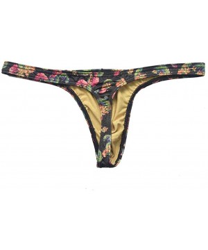 G-Strings & Thongs Men's Sexy Retro Printed Thong- Personalized Breathable Comfortable Stretch Panties G-String Underwear S/M...