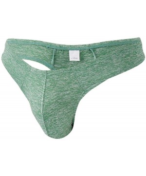 G-Strings & Thongs Nylon Low Rise Men Thongs G Strings Sexy Underwear Pouch Panties Bikini Briefs Jockss Cueca - Green - CQ19...