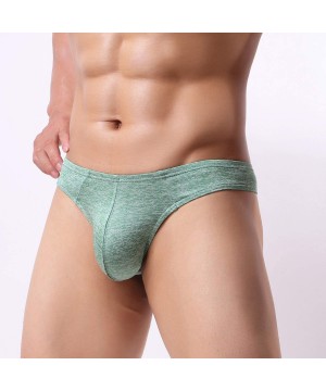 G-Strings & Thongs Nylon Low Rise Men Thongs G Strings Sexy Underwear Pouch Panties Bikini Briefs Jockss Cueca - Green - CQ19...