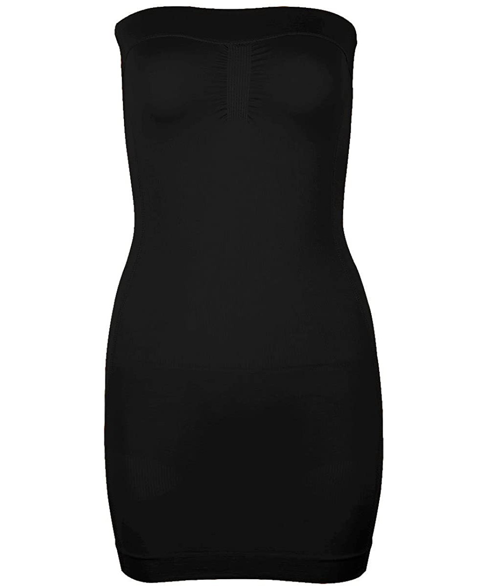 Shapewear Women Full Body Shaper Seamless Shapewear Strapless Control Slip Slimmer Under Dress - Black - CN187R9Q45O