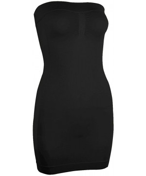 Shapewear Women Full Body Shaper Seamless Shapewear Strapless Control Slip Slimmer Under Dress - Black - CN187R9Q45O