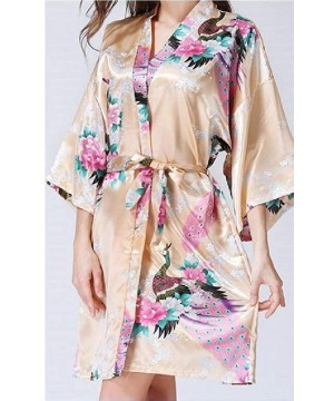 Tops Womens 1/2 Sleeve Mid-Length Comfy Floral Printed Kimono Loungewear PJ - 11 - CR19877GOE0