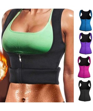 Shapewear Women's Plus Size Fitness Waist Trainer Corset Zipper Vest Body Shaper Sport Workout Slimming Cincher Tank Top - Sk...