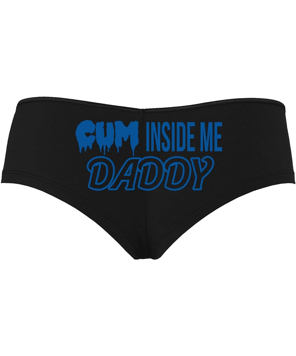 Panties Cum Inside Me Daddy Creampie Cumplay Black Boyshort Panties - Royal - C0195CY3TUM