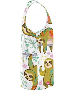 Undershirts Men's Muscle Gym Workout Training Sleeveless Tank Top Cute Sloth with Floral - Multi1 - CK19DW7CEEX