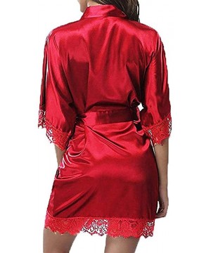 Nightgowns & Sleepshirts Women Erotic Nightgown Smooth Loose Temptation Sexy Lace Night Dress Nightgowns & Sleepshirts - Red ...