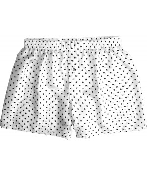 Boxers Smooth White Silk Polka Dot Boxers Men's - Sizes S-3XL - C011TACN51V