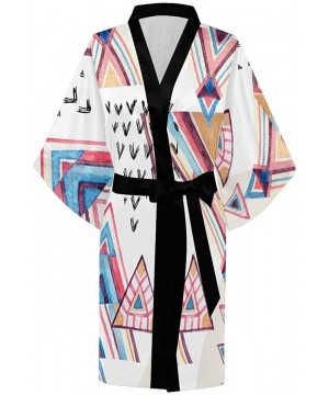 Robes Custom Watercolor Seahorse Women Kimono Robes Beach Cover Up for Parties Wedding (XS-2XL) - Multi 4 - CS194TE7CXE