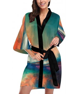 Robes Custom Sunsets Landscape Women Kimono Robes Beach Cover Up for Parties Wedding (XS-2XL) - Multi 1 - CL194UDKY4N