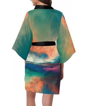 Robes Custom Sunsets Landscape Women Kimono Robes Beach Cover Up for Parties Wedding (XS-2XL) - Multi 1 - CL194UDKY4N