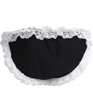 Briefs Men's Sissy Bowknot Ruffled Lace Panties Maid Underwear Crossdress Briefs - Black - C818EKU00AS