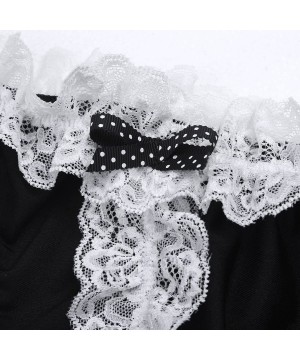 Briefs Men's Sissy Bowknot Ruffled Lace Panties Maid Underwear Crossdress Briefs - Black - C818EKU00AS