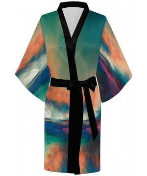 Robes Custom Sunsets Landscape Women Kimono Robes Beach Cover Up for Parties Wedding (XS-2XL) - Multi 1 - CL194UDKY4N