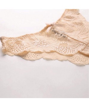 Robes Fashion Delicate Women Translucent Underwear Sheer Lace Tank Lace Sexy Underpant - Brown - CQ194L8RRR2