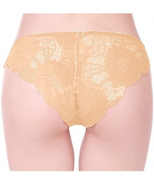 Robes Fashion Delicate Women Translucent Underwear Sheer Lace Tank Lace Sexy Underpant - Brown - CQ194L8RRR2