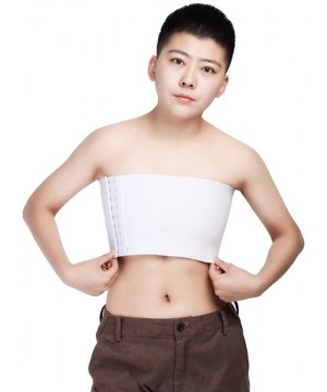 Bustiers & Corsets Strong Elastic Band Strapless Chest Binder for Tomboy Trans Lesbian - White - CV192ON89EM