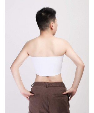 Bustiers & Corsets Strong Elastic Band Strapless Chest Binder for Tomboy Trans Lesbian - White - CV192ON89EM