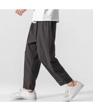 Bikinis Men Casual Pants Relaxed-fit Straight-Leg Trouser Fashion Loose Joggers Sweatpants - Dark Gray - CH18UWNNUII