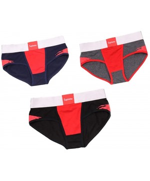 Panties Cotton Color Stitching Boyshort 3 Pack Boxer Briefs for Tomboy Trans Lesbian - M - CU18ZTE29IG