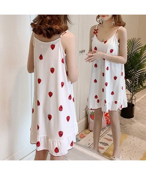 Baby Dolls & Chemises Women Home Suspender Sexy Lady Dress Nightdress Sleeveless Lovely Pajamas - E - C9198H0S5TE