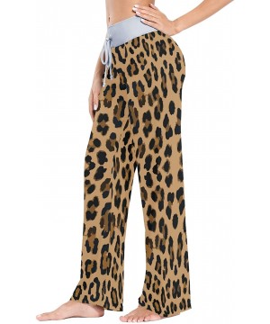 Bottoms Leopard Print Skin Women's Pajama Pants Loose Drawstring Lounge Pants Sleepwear - CZ19C4Y23XA